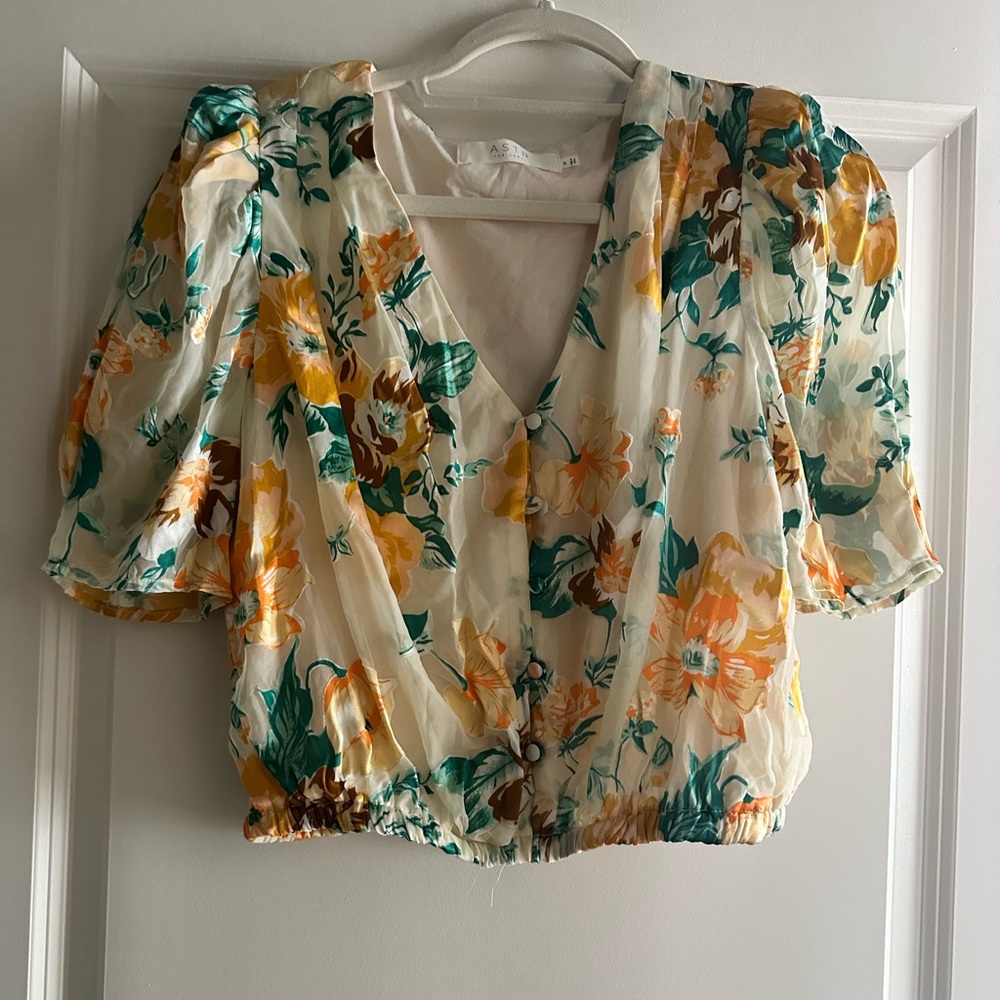 ASTR the label floral blouse